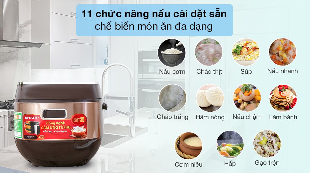 Nồi cơm điện Sharp 1.8 lít KS-IH191V