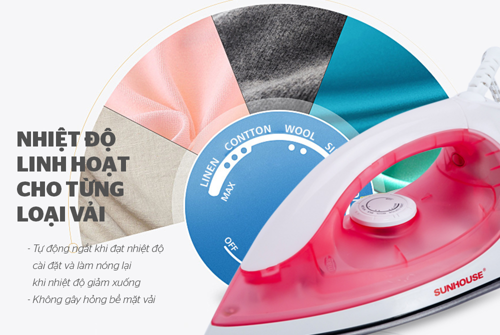 Bàn ủi khô Sunhouse SHD1072