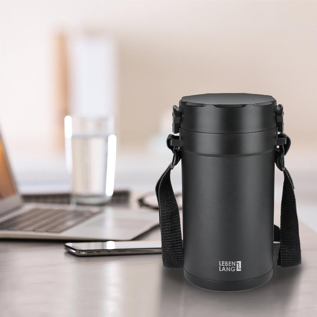 Hộp cơm giữ nhiệt LEBENLANG LBT856 bằng inox 304 với 4 khay riêng biệt, dung tích 2.2L