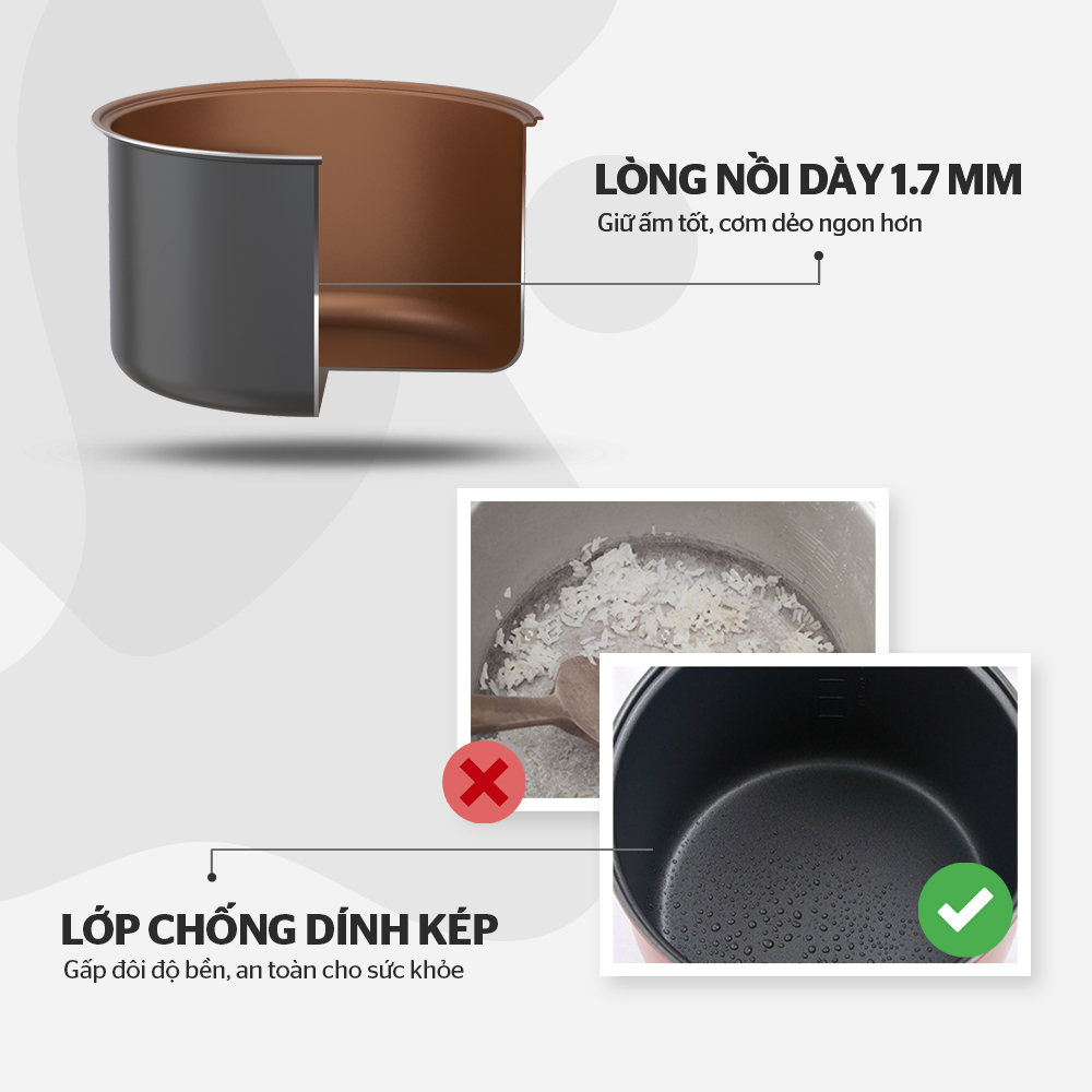 Nồi cơm điện Sunhouse SHD8306 3 Lít