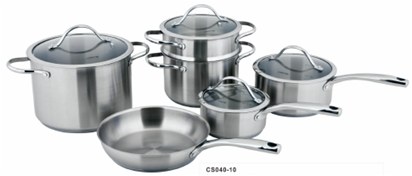 Bộ nồi chảo Inox 5 đáy Catania Milan( nồi 18,20,24cm, chảo 26cm) CTP-8541