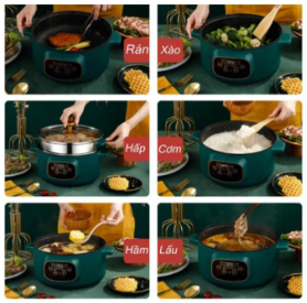 Nồi lẩu mini cắm điện đa năng chống dính cao cấp SHANBAN