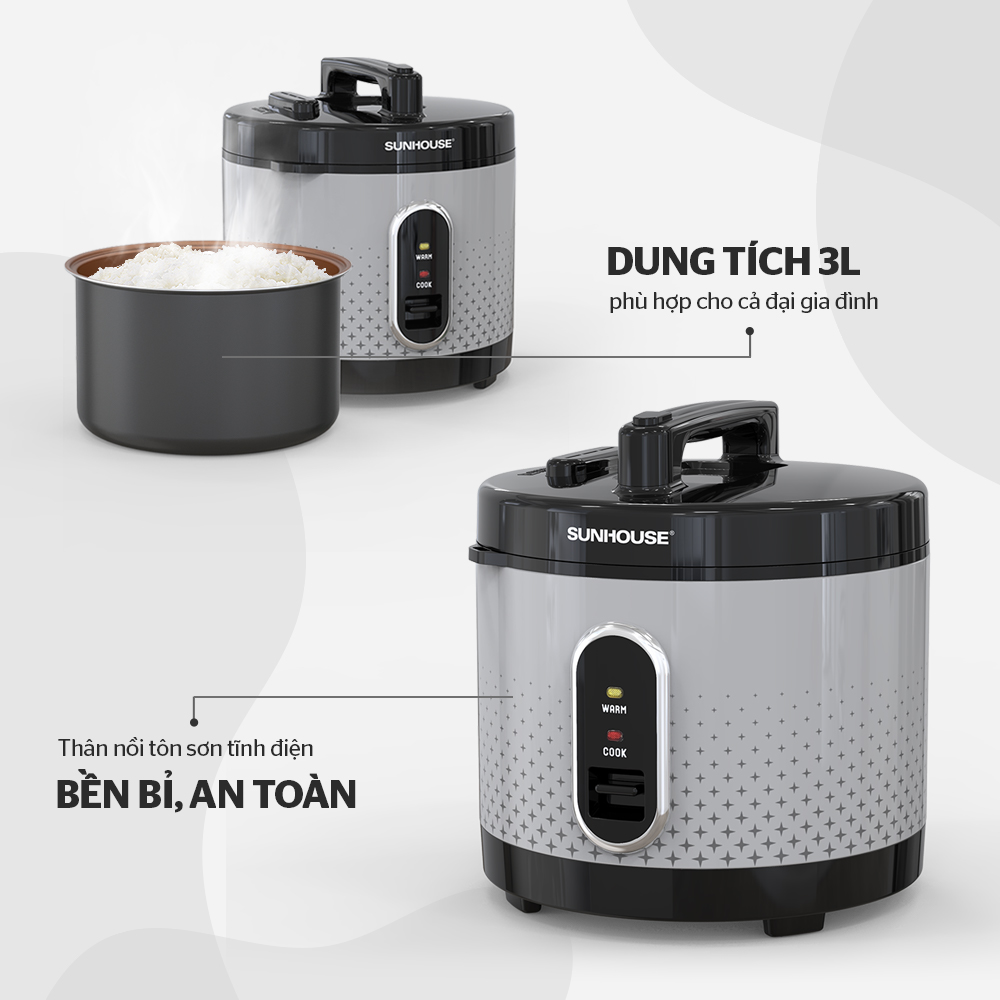Nồi cơm điện Sunhouse SHD8306 3 Lít