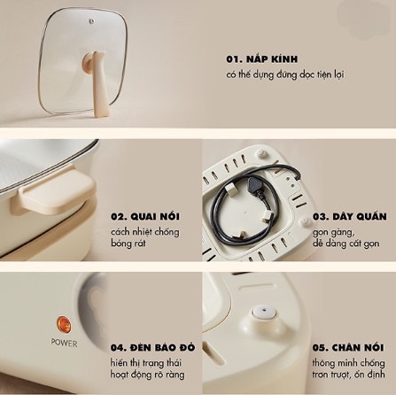 NỒI LẨU ĐIỆN ĐA NĂNG 7 TRONG 1 BEAR DHG-C40M1 - LIÊN HỆ ĐỂ ĐƯỢC GIÁ TỐT