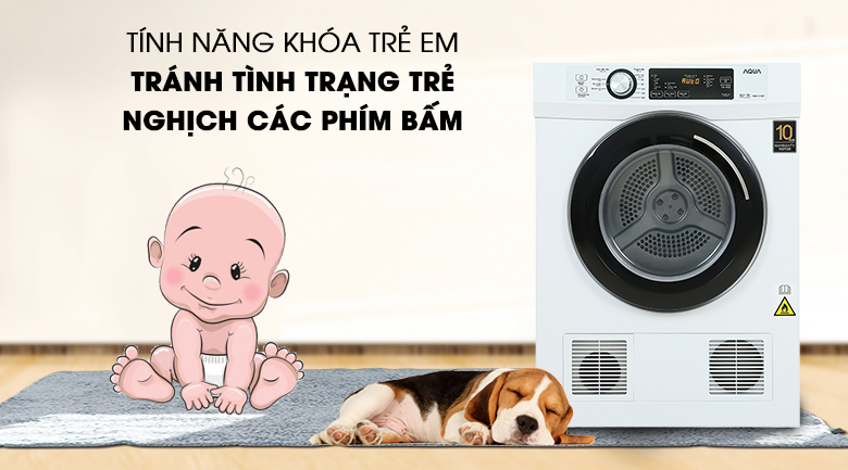 Máy sấy quần áo AQUA AQH-V700FW 7KG