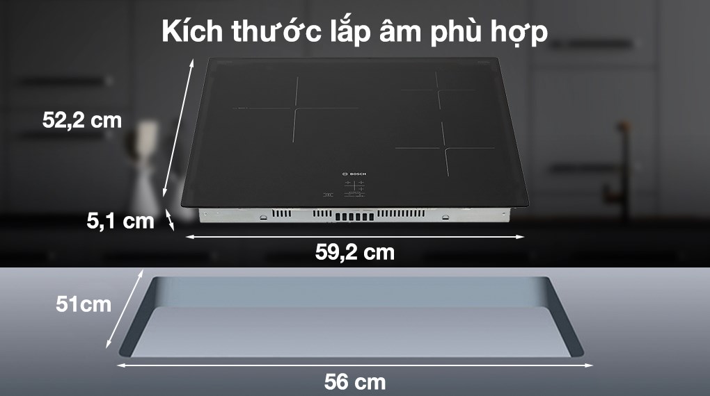 BẾP TỪ 3 VÙNG NẤU ÂM BOSCH PUC61KAA5E 4600W - LIÊN HỆ ĐỂ ĐƯỢC GIÁ TỐT