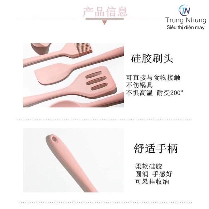 Sét 8 dụng cụ làm bếp Silicon Kitchen Tool