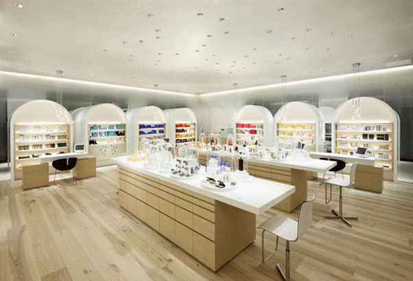 Thiết kế nội thất showroom cửa hàng mỹ phẩm đẹp và tiết kiệm