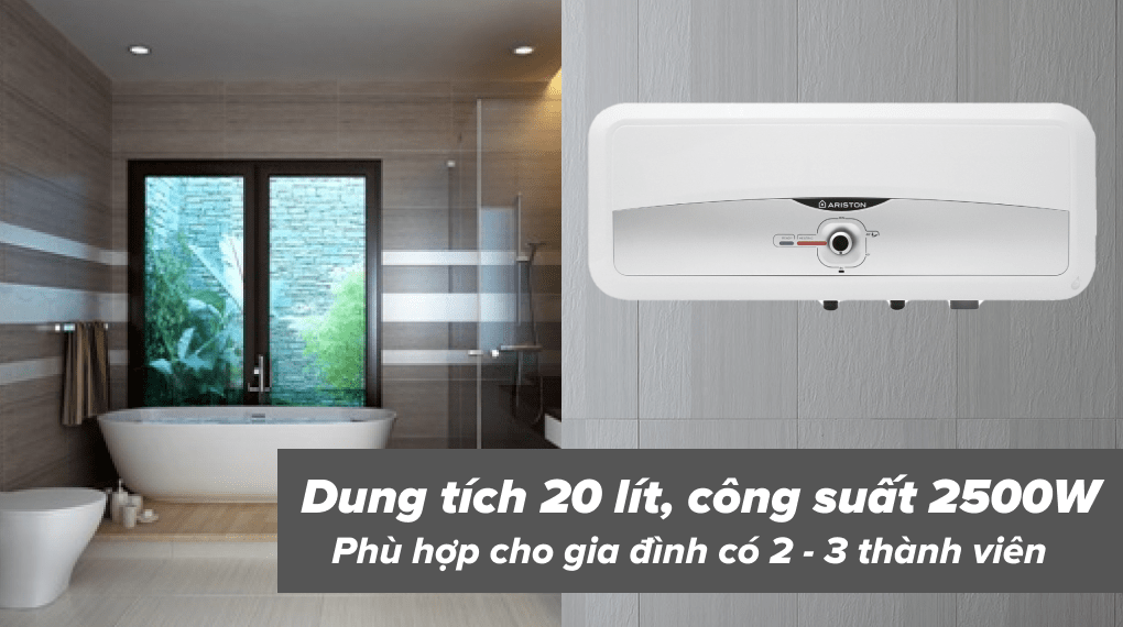 Máy nước nóng gián tiếp Ariston 20 lít 2500W SL2 20 RS 2.5 FE