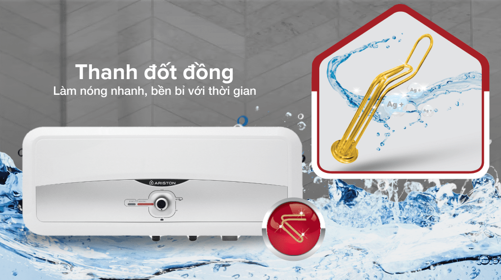 Máy nước nóng gián tiếp Ariston 20 lít 2500W SL2 20 RS 2.5 FE
