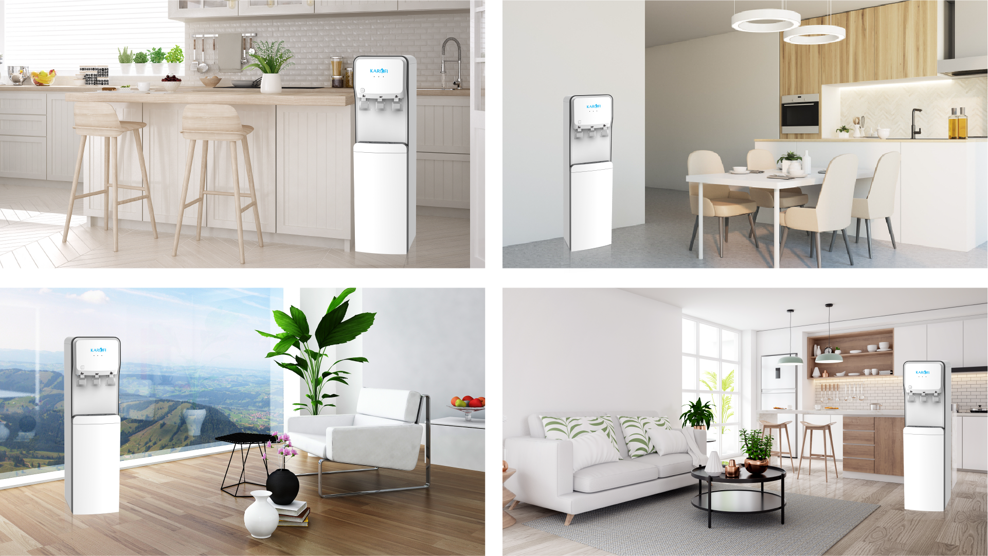 Cây nước nóng lạnh Karofi HC18RO tích hợp lọc nước