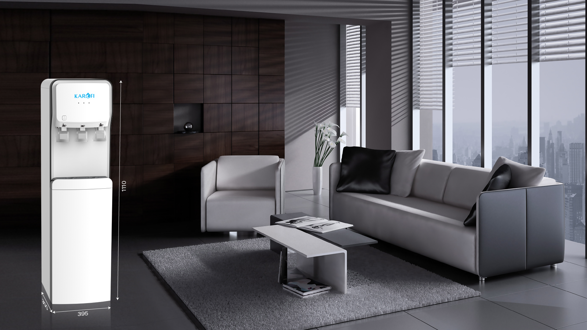 Cây nước nóng lạnh Karofi HC18RO tích hợp lọc nước