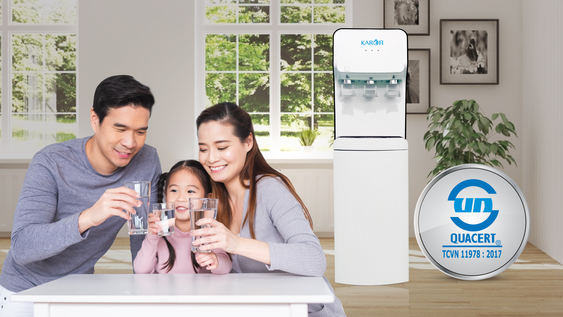 Cây nước nóng lạnh Karofi HC18RO tích hợp lọc nước