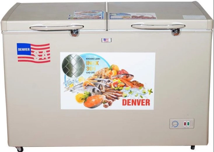 Tủ đông Denver AS 700MDI 300L  Inverter - Inox màu gold