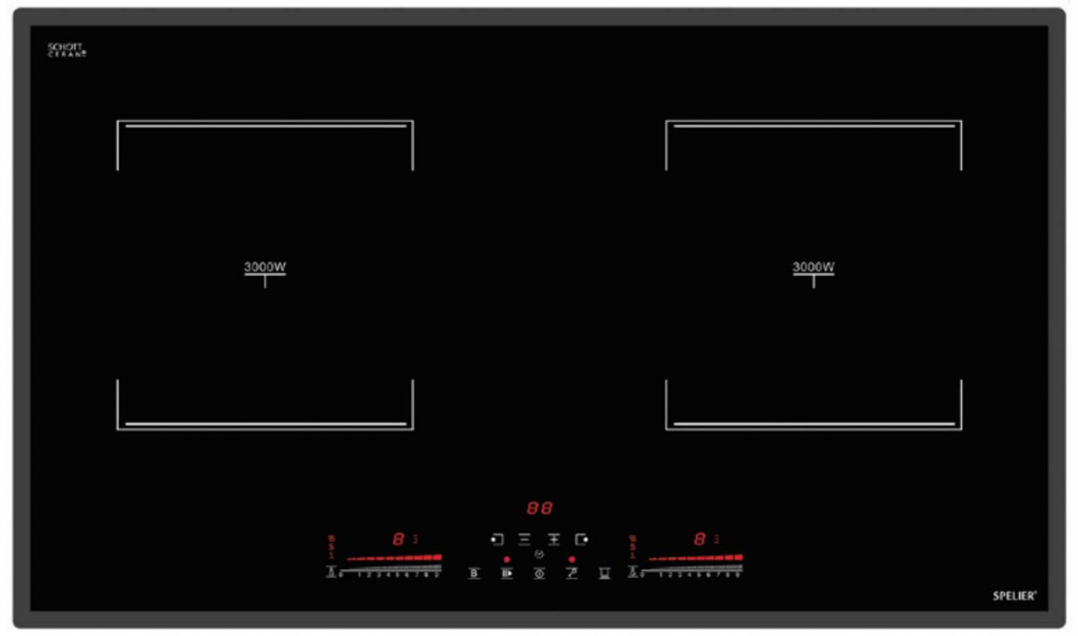 BẾP ĐIỆN TỪ ĐÔI SPELIER SPE-IC 928C