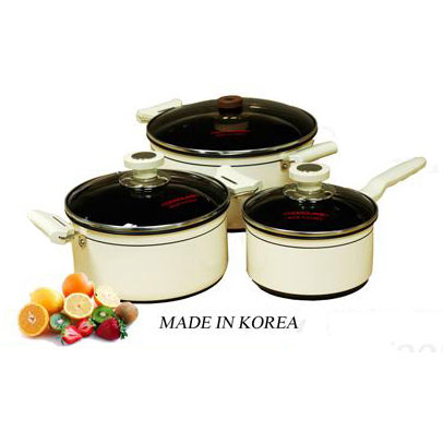 Bộ nồi Cookqueen Hàn Quốc ba món tráng từ