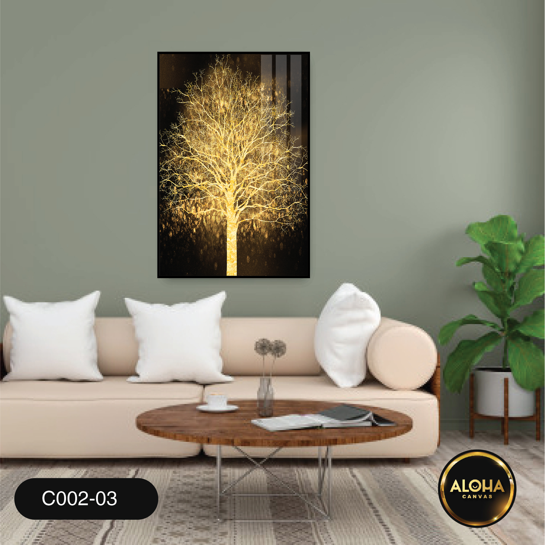 Tranh cây đơn trang trí cao cấp