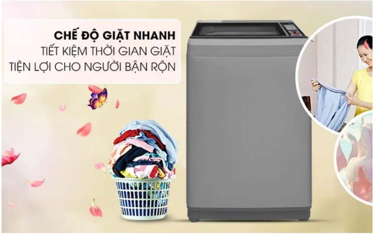 Máy giặt AQUA AQW-S95FT 9.5kg lồng đứng màu ghi