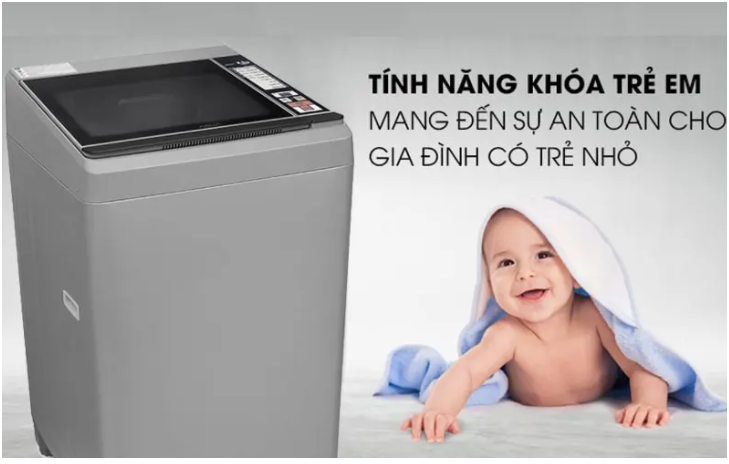 Máy giặt AQUA AQW-S95FT 9.5kg lồng đứng màu ghi