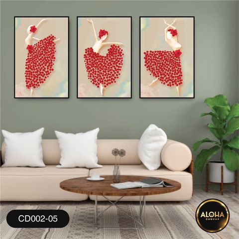 Tranh chân dung bộ 3 trang trí cao cấp