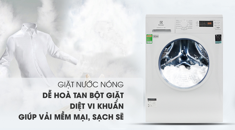 Máy giặt Electrolux 8kg EWF8025DGWA lồng ngang màu trắng