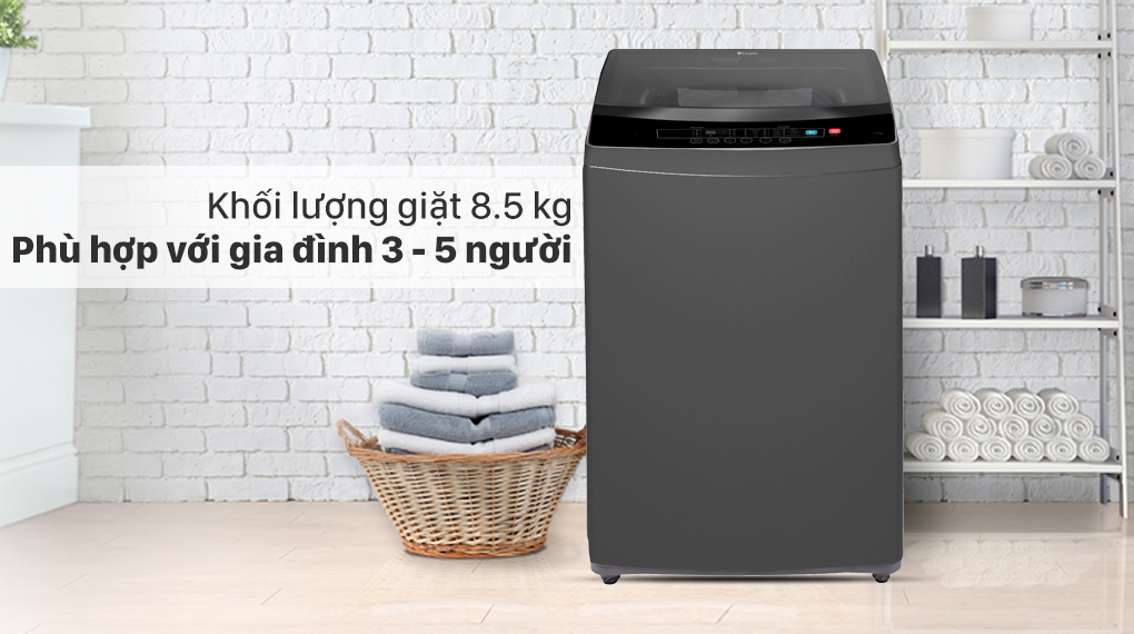 Máy giặt Casper 85N68BGA màu xám 8.5kg