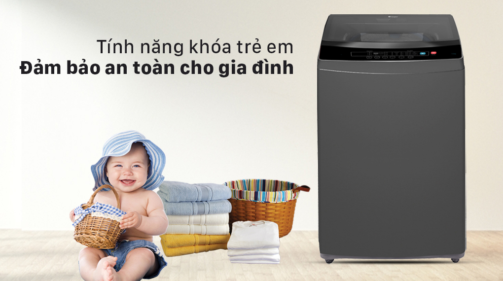 Máy giặt Casper 85N68BGA màu xám 8.5kg