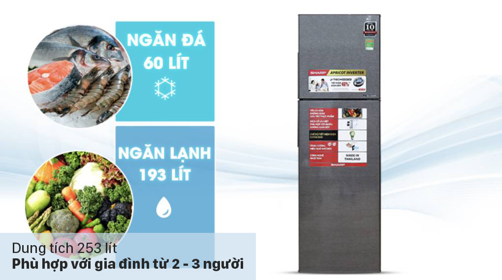 Tủ lạnh Sharp Inverter 253 lít SJ-X281E-DS - LIỆN HỆ ĐẺ ĐƯỢC GIÁ TỐT