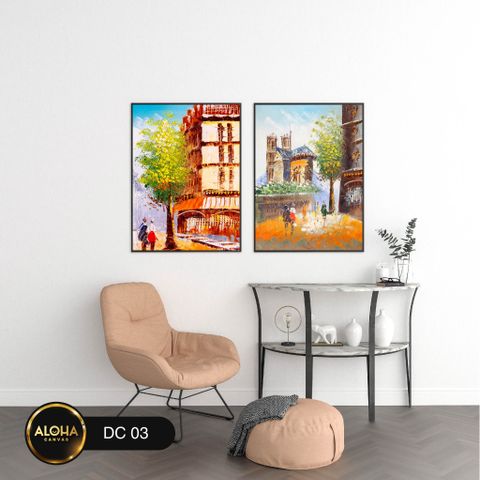 Tranh bộ đôi hoạt hình trang trí cao cấp