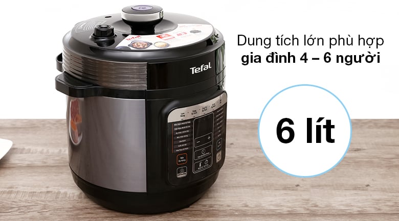 Nồi áp suất điện tử Tefal CY601868, 6lít