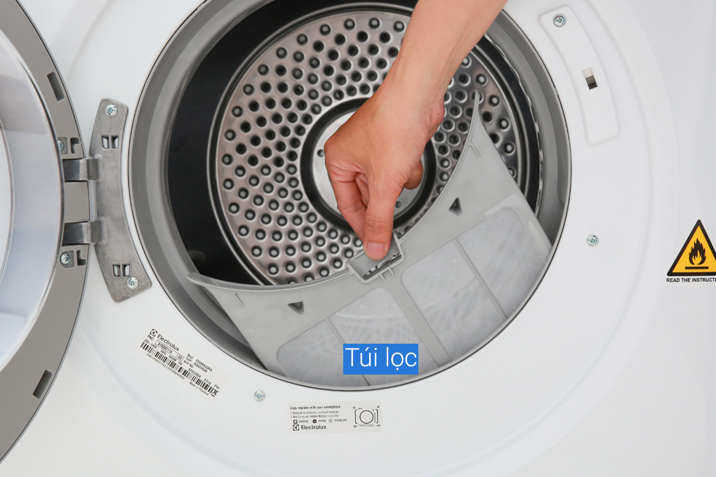 Máy sấy thông hơi Electrolux 8 Kg EDV805JQWA màu trắng