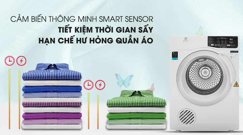 Máy sấy thông hơi Electrolux 8 Kg EDV805JQWA màu trắng