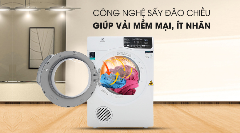 Máy sấy thông hơi Electrolux 8 Kg EDV805JQWA màu trắng
