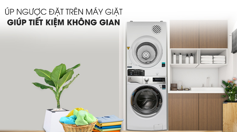 Máy sấy thông hơi Electrolux 8 Kg EDV805JQWA màu trắng