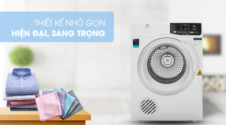 Máy sấy thông hơi Electrolux 8 Kg EDV805JQWA màu trắng