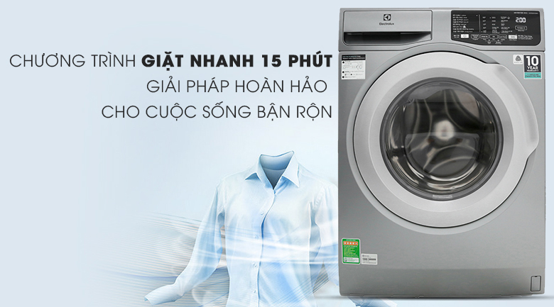 Máy giặt Electrolux EWF8025CQSA 8kg lập ngang màu xám Inverter
