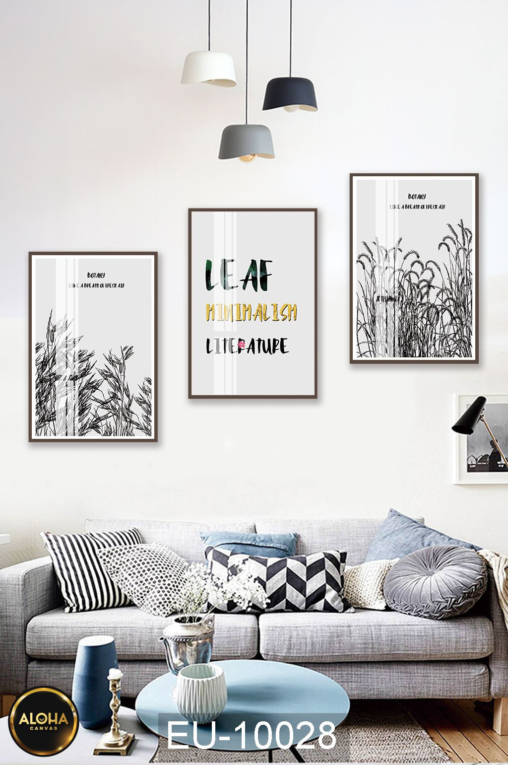 Tranh cây bộ 3 trang trí cao cấp