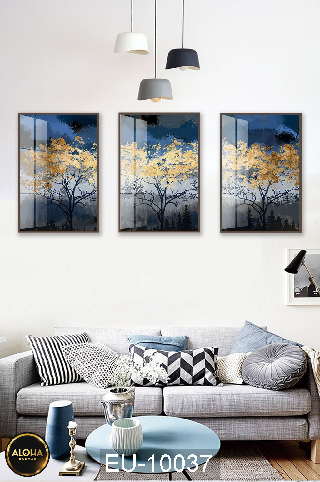 Tranh cây bộ 3 trang trí cao cấp