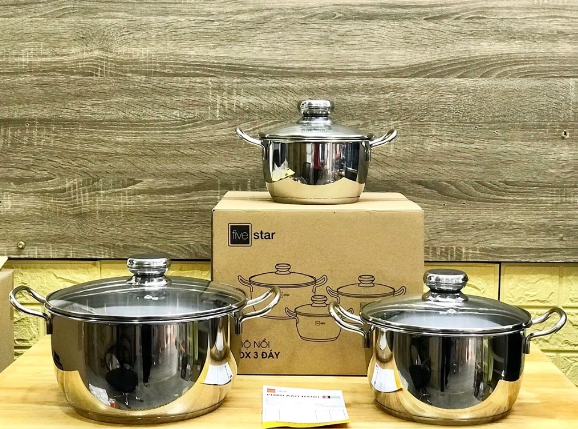 BỘ NỒI FIVESTAR FSB3028,3 VUNG INOX, 3 ĐÁY - LIÊN HỆ ĐỂ ĐƯỢC GIÁ TỐT