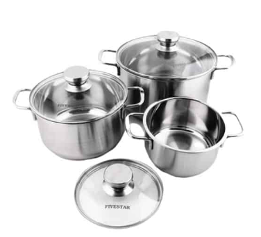 BỘ NỒI FIVESTAR FSB3028,3 VUNG INOX, 3 ĐÁY - LIÊN HỆ ĐỂ ĐƯỢC GIÁ TỐT