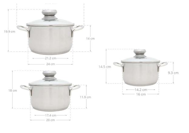 BỘ NỒI FIVESTAR FSB3028,3 VUNG INOX, 3 ĐÁY - LIÊN HỆ ĐỂ ĐƯỢC GIÁ TỐT