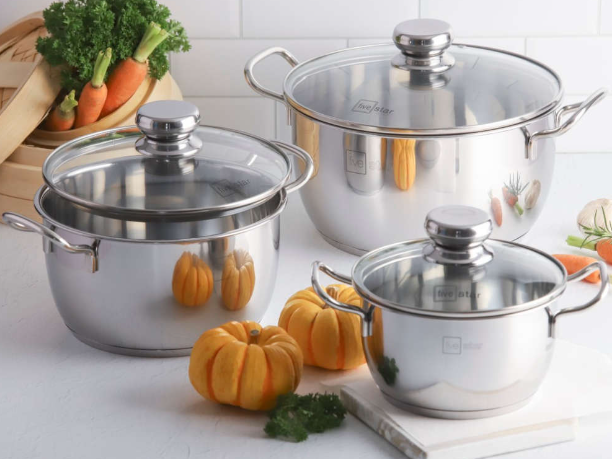 BỘ NỒI FIVESTAR FSB3028,3 VUNG INOX, 3 ĐÁY - LIÊN HỆ ĐỂ ĐƯỢC GIÁ TỐT