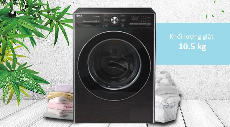 Máy giặt LG 10,5Kg FV1450S2B AI DD lồng ngang màu đen