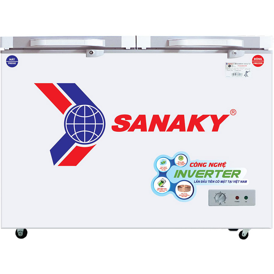 Tủ đông Sanaky VH4099W4K 2 chế độ kính cường lực