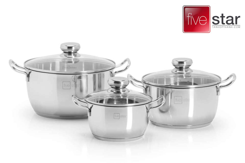 BỘ NỒI FIVESTAR FSB3028,3 VUNG INOX, 3 ĐÁY - LIÊN HỆ ĐỂ ĐƯỢC GIÁ TỐT