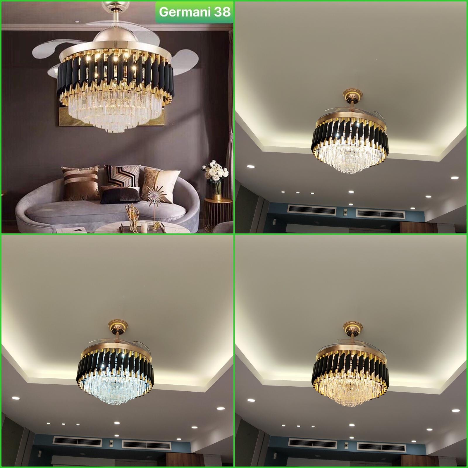 Quạt trần đèn cánh gập model Germani 38