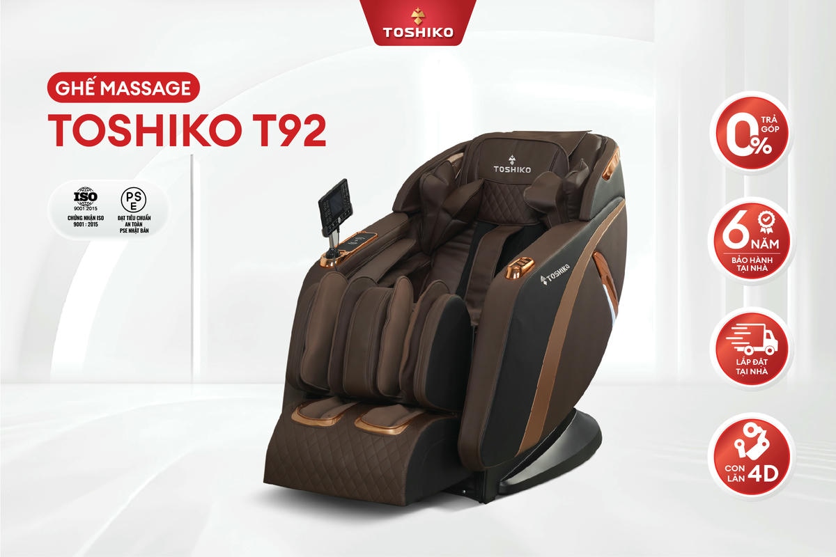 GHẾ MASSAGE TOSHIKO T92 ( LIÊN HỆ ĐỂ ĐƯỢC TƯ VẤN GIÁ TỐT )