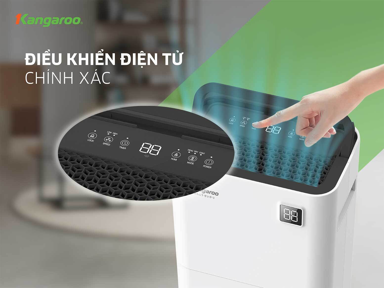 Máy hút ẩm điện tử Kangaroo KGDH16, 16L