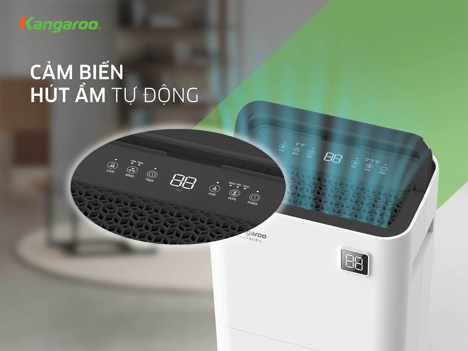 Máy hút ẩm điện tử Kangaroo KGDH16, 16L