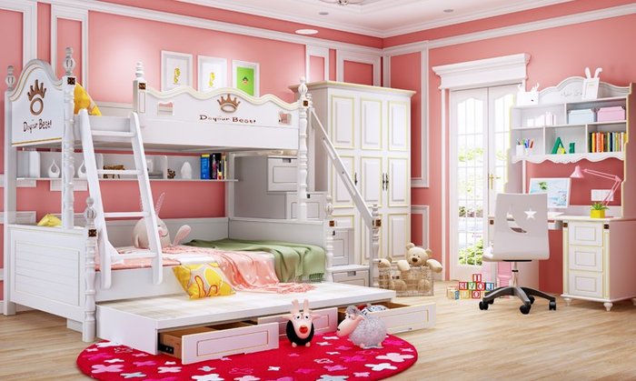 Thiết kế phòng ngủ cho bé gái theo phong cách công chúa